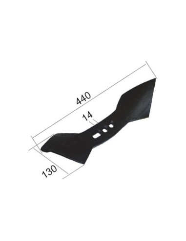 Puntera Doble Reversible 440x135x20mm Distancia...