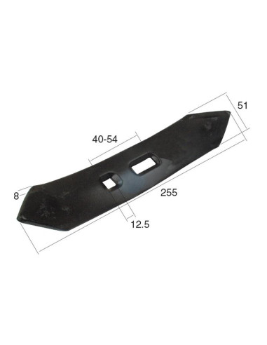 Puntera Reversible 255x50x8mm Distancia entre...