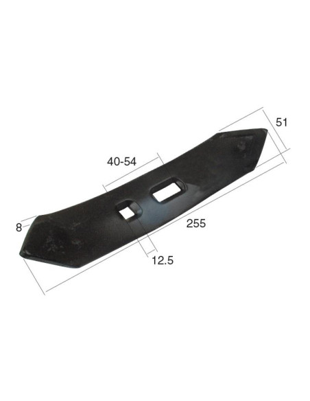 Puntera Reversible 255x50x8mm Distancia entre Taladros 40/54mm Corresponde a: 646733M2