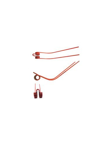 Muelle - Rastrillo Longitud:589mm, Anchura:96mm, Ø10mm - Recambio para Kverneland, Taarup Corresponde a: KT6714010094