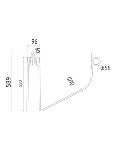 Muelle - Rastrillo Longitud:589mm,...