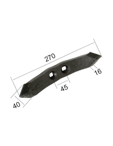 Puntera Reversible 270x40x16mm Distancia entre Taladros 45mm Corresponde a: 4572431