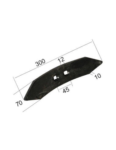 Puntera Reversible 300x70x10mm Distancia entre...