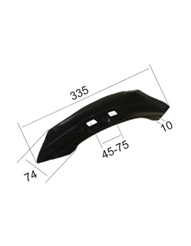 Puntera Reversible 335x75x10mm Distancia entre...