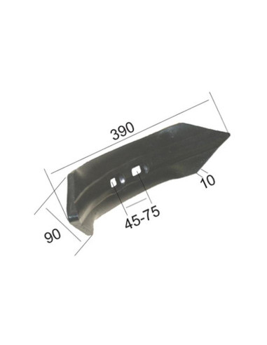 Puntera Reversible 390x90x10mm Distancia entre...