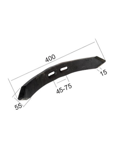 Puntera Reversible 400x55x15mm Distancia entre...