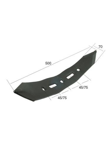 Puntera Reversible 500x70x10mm Distancia entre...