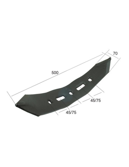 Puntera Reversible 500x70x10mm Distancia entre Taladros 45/75mm Corresponde a: N130196