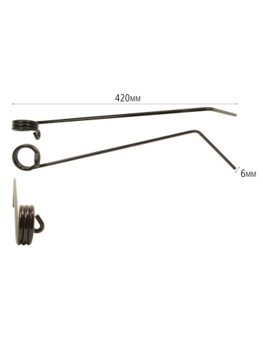 Muelle Rastrillo - - - Longitud:420mm,...