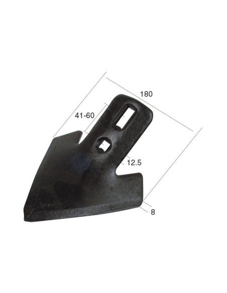 Reja golondrina pequeña 180x8mm - Distancia entre Taladros 40/60mm