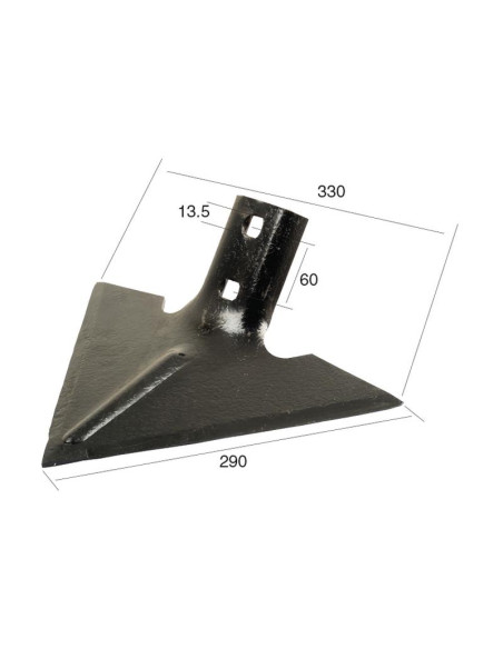 Reja golondrina pequeña 330x6mm - Distancia entre Taladros 60mm Corresponde a: XD5012K