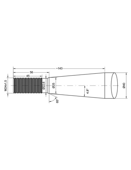 Púa - Manivela 980mm, Tamaño de rosca: M24 x 1.50 (Cuadrado) Corresponde a: 21615164