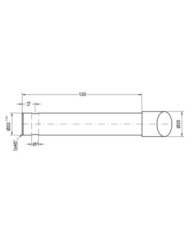 Púa de Carga - Curvada 387mm, (Redondo)...
