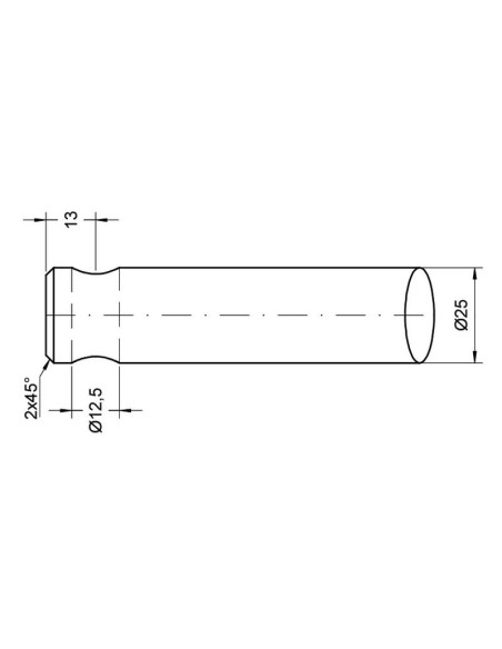 Púa de Carga - Curvada 420mm, (Redondo) Corresponde a: 55000300