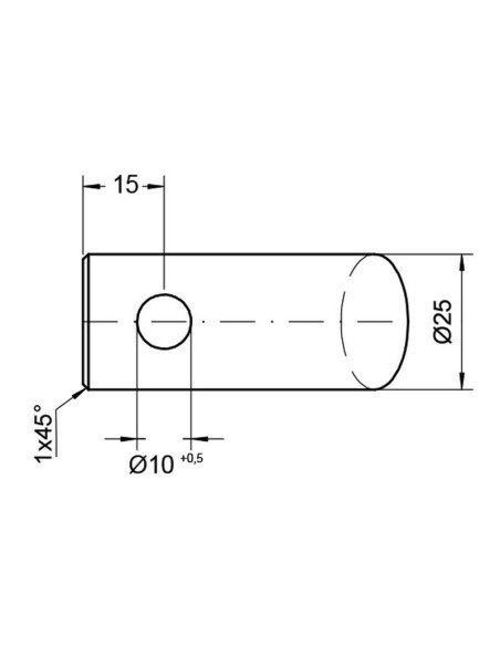 Púa de Carga - Curvada 440mm, (Redondo) Corresponde a: DC025440