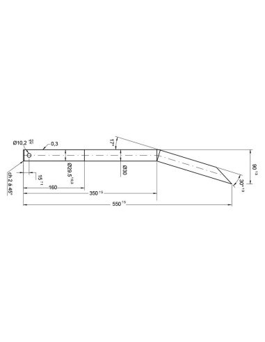 Púa de Carga - Curvada 550mm, (Redondo)...
