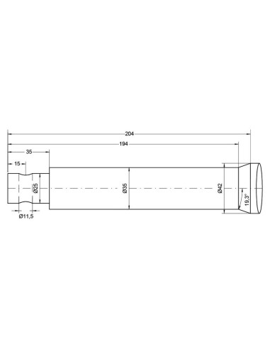 Púa de Carga - Recta 1000mm, (Estrella)...