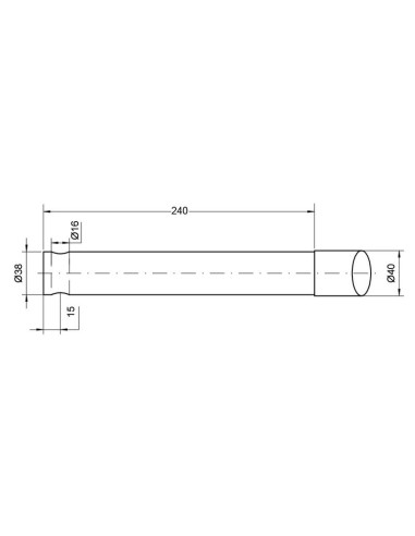 Púa de Carga - Recta 1000mm, (Estrella)...