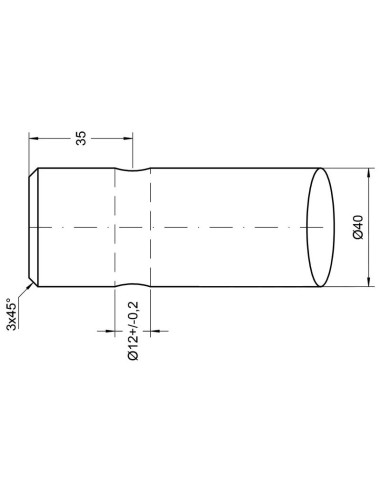 Púa de Carga - Recta 1100mm, (Estrella)