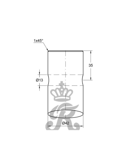 Púa de Carga - Recta 1200mm, (H - fluted)