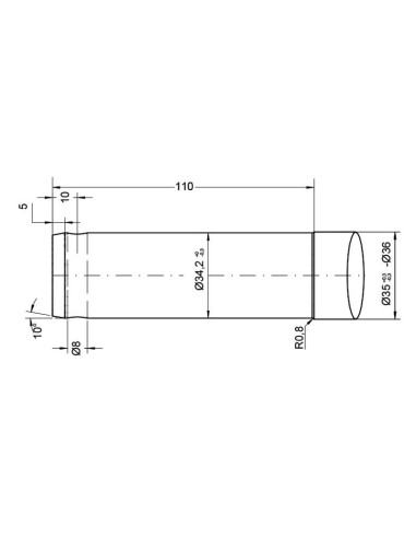 Púa de Carga - Recta 1300mm, (Estrella)