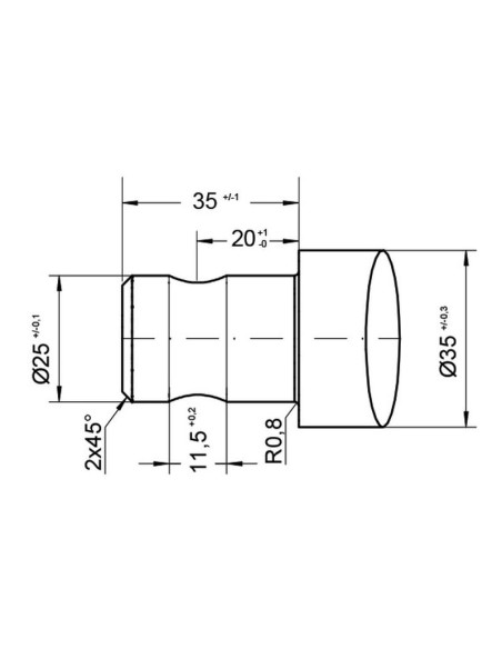 Púa de Carga - Recta 860mm, (Estrella) Corresponde a: 55000020