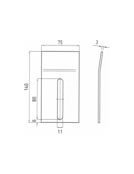 Rascador 140x75x3mm Corresponde a: 52532130