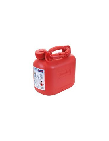 Plástico Bidon - Rojo 5 litros (Gasolina)