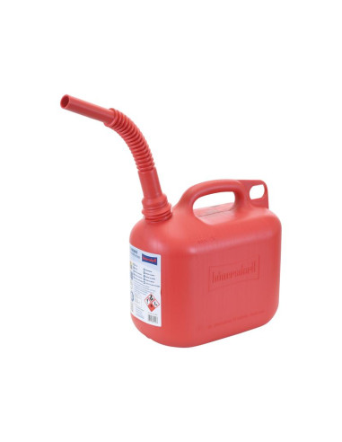 Plástico Bidon - Rojo 5 litros (Gasolina)