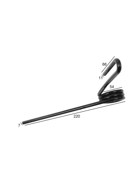 Muelle Sembradora - Ø7mm, Longitud: 220mm Corresponde a: FJX0348
