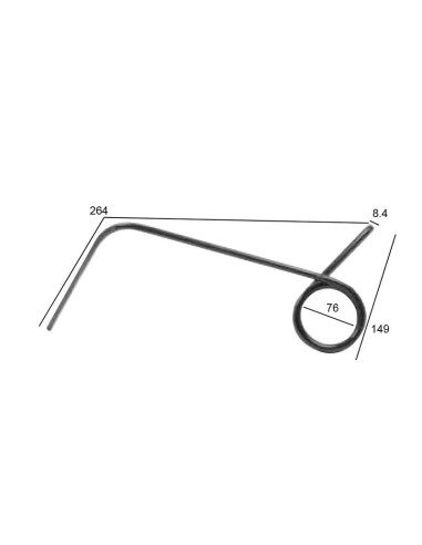 Muelle Sembradora - Ø8mm, Longitud: 264mm...