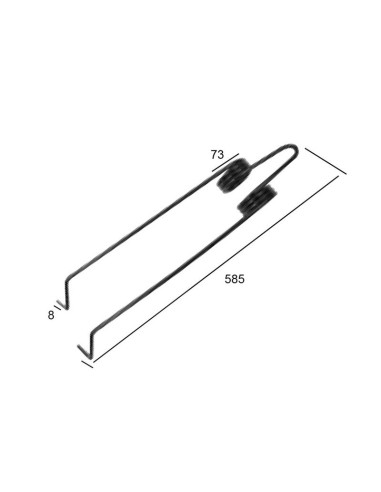 Muelle Sembradora - Ø8mm, Longitud: 585mm...