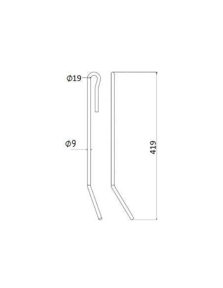 Muelle Sembradora - Ø9mm, Longitud: 419mm Corresponde a: 952461