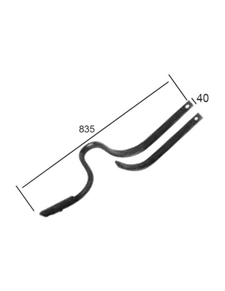 Muelle Trazador - Sección (mm) 40 x 10, Longitud (mm) 770