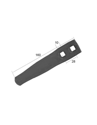 Puntera Reversible 155x35x8mm Distancia entre...
