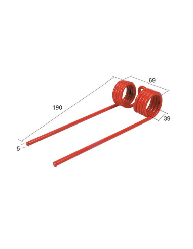 Muelle pick-up - - - Longitud:190mm,...