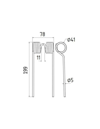 Muelle pick-up - - - Longitud:199mm,...