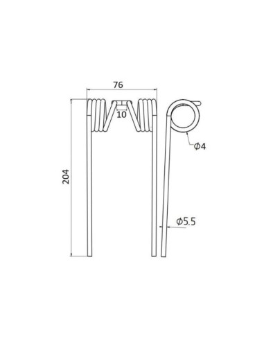Muelle pick-up - - - Longitud:204mm,...