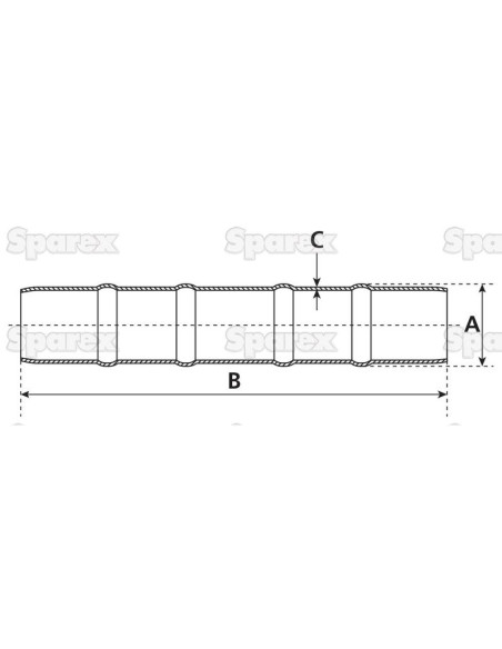 Extremo Manguera Doble - : 5'' (125mm) (galvanizado)