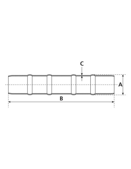 Extremo Manguera Doble - : 6'' (150mm) (galvanizado)
