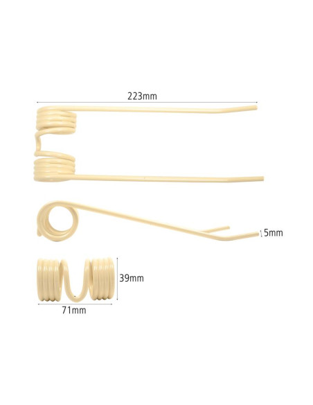 Muelle pick-up - - - Longitud:223mm, Anchura:71mm, Ø5mm - Recambio para Rivierre Casalis Corresponde a: 81432