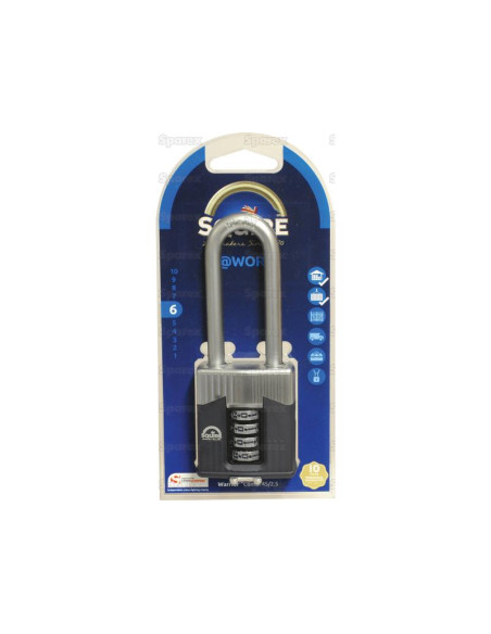 Squire 45/2.5 COMBI Candado Warrior, Anchura del cuerpo: 45mm (Clasificación de seguridad: 6)