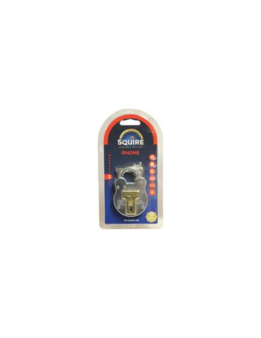 Squire Old English Padlock - Acero, Anchura del cuerpo: 51mm (Clasificación de seguridad: 3)