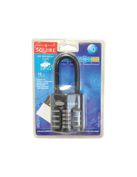 Squire Recodable CP Combination Padlock - Die Cast, Anchura del cuerpo: 60mm (Clasificación de seguridad: 6)