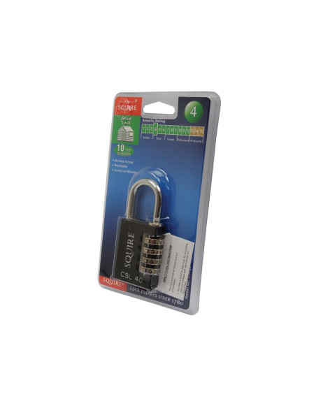 Squire Recodable Toughlock Combination Padlock - Die Cast, Anchura del cuerpo: 38mm (Clasificación de seguridad: 4)