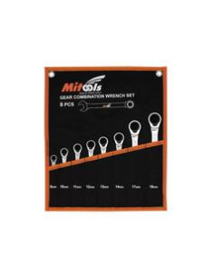 (8pcs.) Juego de Llaves de Carraca combinado