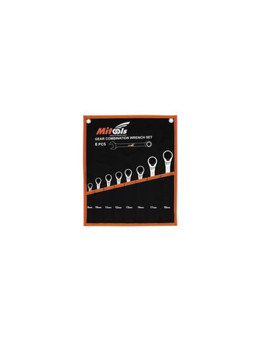(8pcs.) Juego de Llaves de Carraca combinado