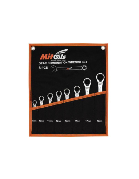 (8pcs.) Juego de Llaves de Carraca combinado