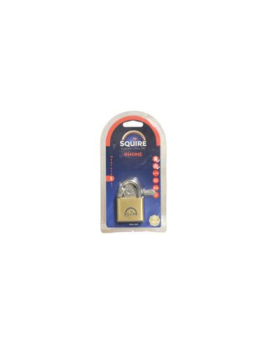 Squire Solid Brass Lion Range Padlock - Key Alike - Latón, Anchura del cuerpo: 39.5mm (Clasificación de seguridad: 3)