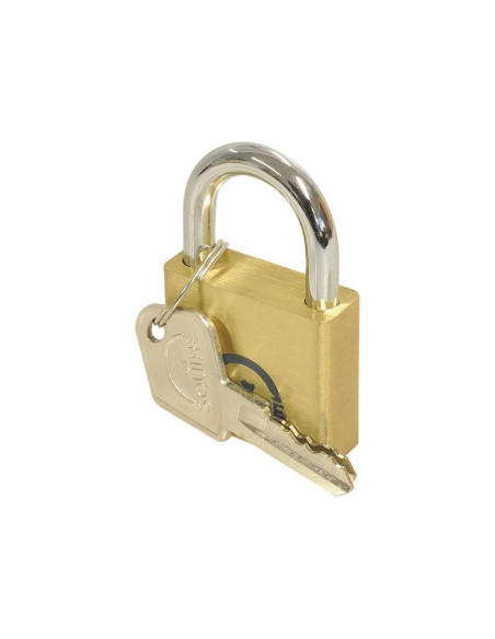Squire Solid Brass Lion Range Padlock - Key Alike - Latón, Anchura del cuerpo: 39.5mm (Clasificación de seguridad: 3)